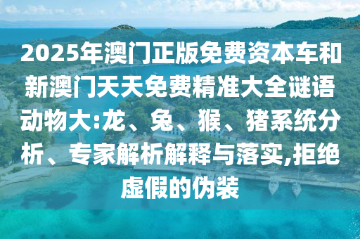 2025年澳門正版免費(fèi)資本車和新澳門天天免費(fèi)精準(zhǔn)大全謎語動(dòng)物大:龍、兔、猴、豬系統(tǒng)分析、專家解析解釋與落實(shí),拒絕虛假的偽裝