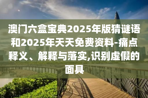 澳門六盒寶典2025年版猜謎語(yǔ)和2025年天天免費(fèi)資料-痛點(diǎn)釋義、解釋與落實(shí),識(shí)別虛假的面具